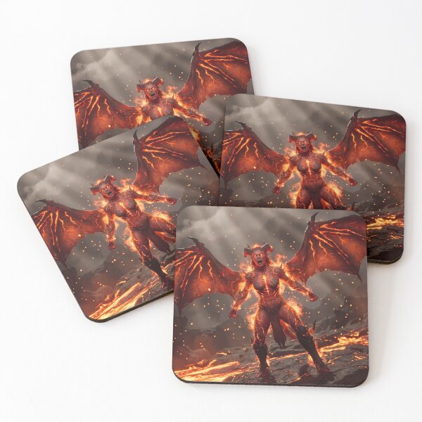Item preview, Red Demon Queen Molten Lava Dark Fantasy designed and sold by GalleryBrisArt.