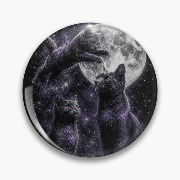 Item preview, Three Cosmic Black Cats designed and sold by Zyphero.