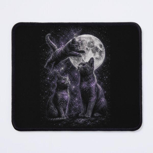 Item preview, Three Cosmic Black Cats designed and sold by Zyphero.