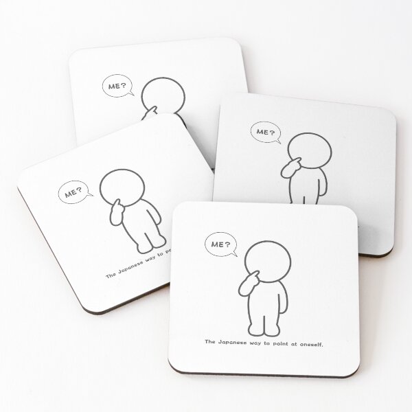 Item preview, The Japanese Way To Point At Oneself - Nose Pointing Gesture designed and sold by japan-picto.