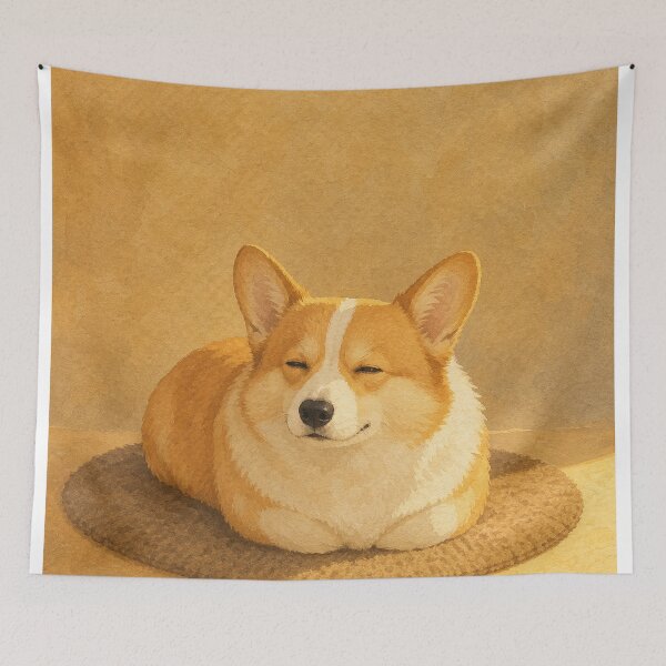 Item preview, Corgi Loaf Watercolour Whimsical designed and sold by GoldenHourWalls.