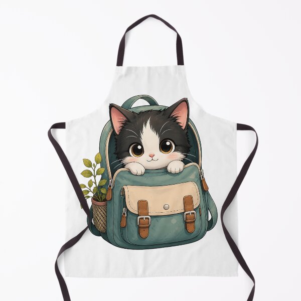 Item preview, Cute Tuxedo Kitten in Backpack designed and sold by Jaideep Walia.