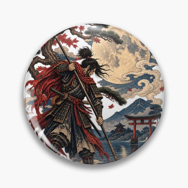 Item preview, La lanza sobre el reflejo: arte japonés Ukiyo-e de samuráis a la luz de la luna. designed and sold by Substance_life.