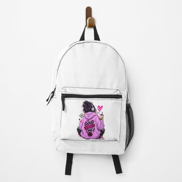 Item preview, Good Vibes Only Pink Hoodie Streetwear Girl designed and sold by TinyWeird.