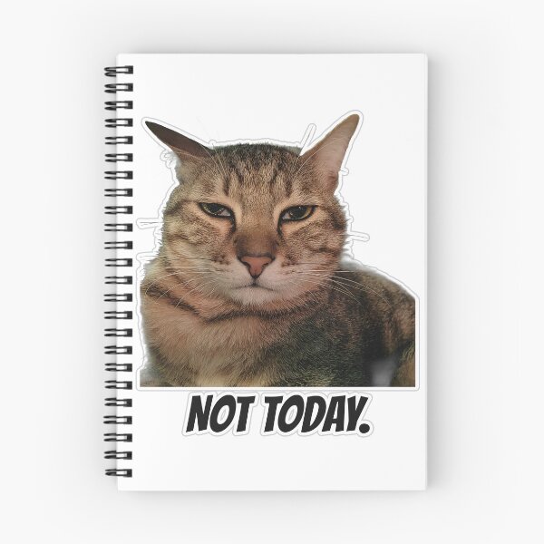 Item preview, Not Today Unimpressed Cat Minimal Funny designed and sold by MoodyCoCo.
