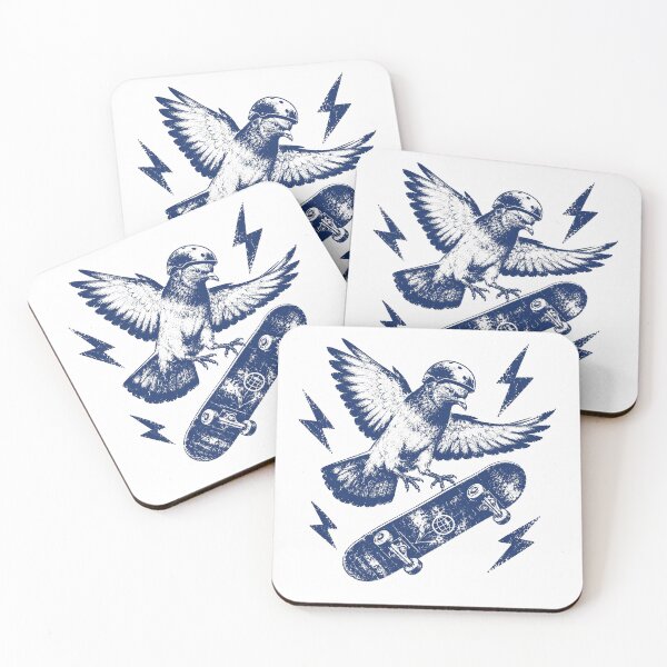 Item preview, Skateboarding Pigeon Blue designed and sold by Zyphero.