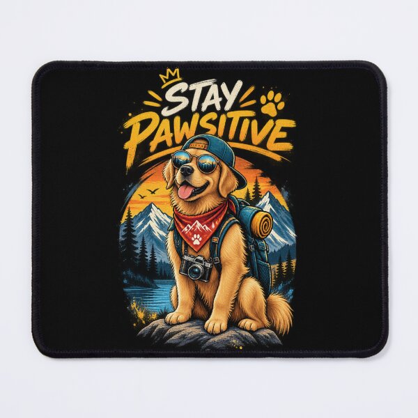 Item preview, Stay Pawsitive - Hiking Golden Retriever designed and sold by GenZFashion000.