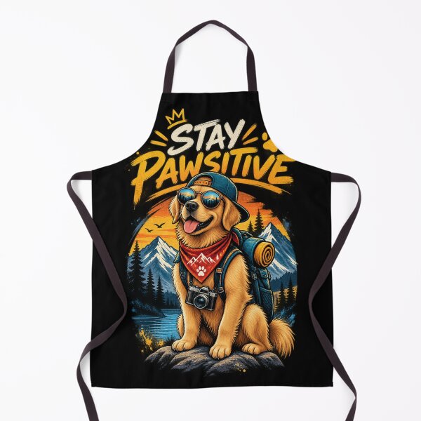 Item preview, Stay Pawsitive - Hiking Golden Retriever designed and sold by GenZFashion000.