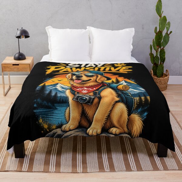 Item preview, Stay Pawsitive - Hiking Golden Retriever designed and sold by GenZFashion000.
