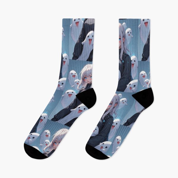 Item preview, Mysterious anime girl and ghosts designed and sold by ArtsJulian.