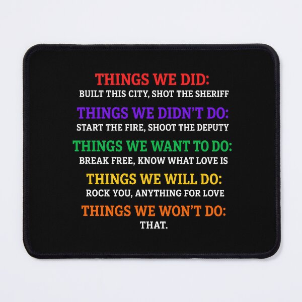 Item preview, Things We Did Didn't Want Will Won't Do designed and sold by dariakustocr.