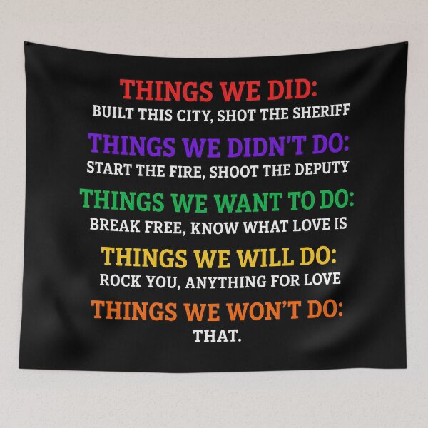 Item preview, Things We Did Didn't Want Will Won't Do designed and sold by dariakustocr.
