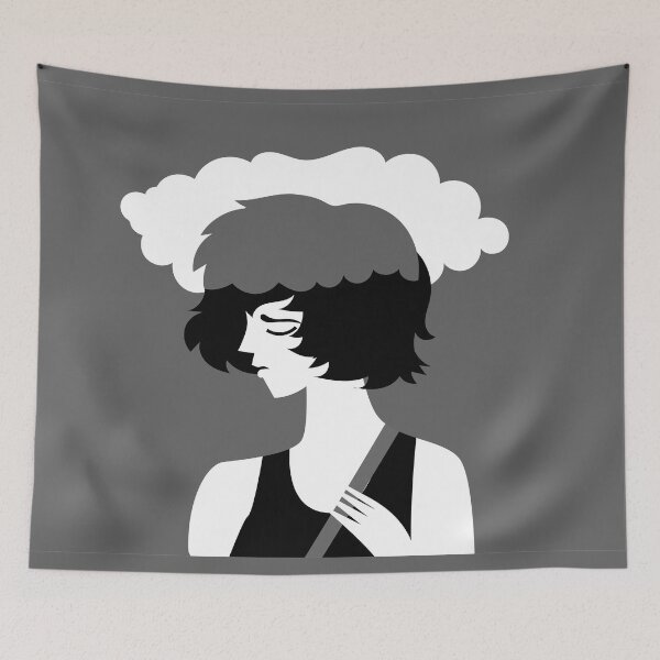 Item preview, woman with brain fog and a cloud over her head designed and sold by matintheworld ( delcarmat ).