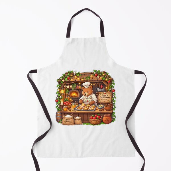 Item preview, Bear’s Bakeshop | Magical Woodland Bear Bakery | Apple Cinnamon Pastries & Cozy Cottagecore designed and sold by MrDev.