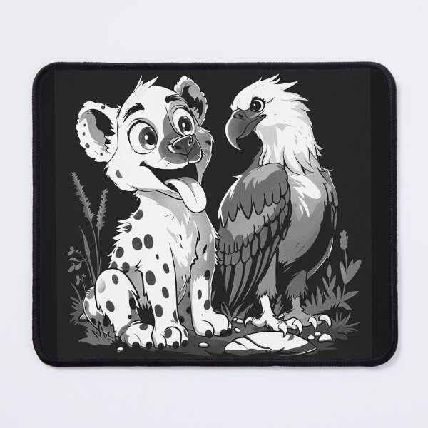 Item preview, Cute Hyena and Eagle Whimsical Safari Wildlife Friends designed and sold by inkoutninja.
