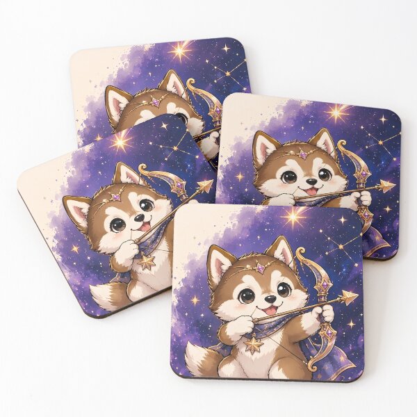 Item preview, Cute Sagittarius Husky Zodiac Fire Sign Dog Astrology designed and sold by ChubbyGoong.