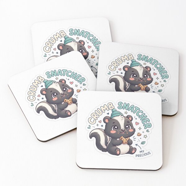 Item preview, Baby Skunk – Kawaii "Crumb Snatcher" Sticker designed and sold by Chipkooo.
