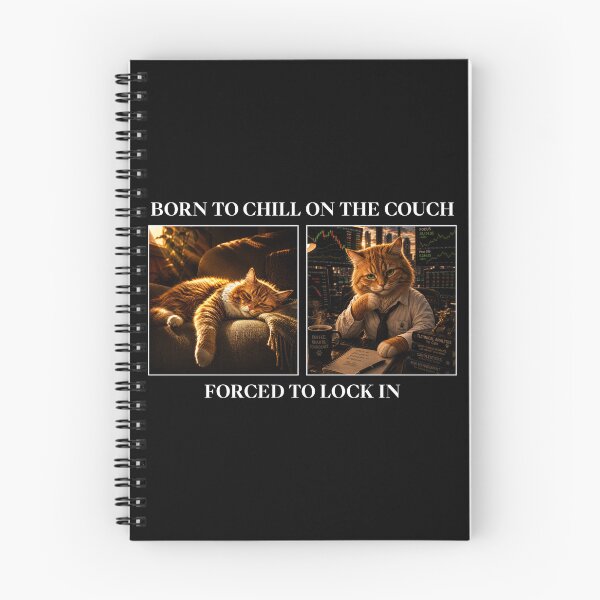 Item preview, Funny Trader Cat T Shirt, Born to Chill on the Couch, Forced to Lock In, Stock Market Shirt, Finance Trader Gift designed and sold by cozydrops.