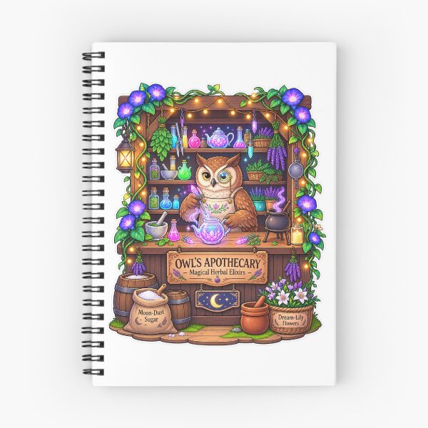 Item preview, Owl’s Apothecary | Magical Herbal Elixirs | Enchanted Owl Potion Shop & Moonlit Botanical Fantasy designed and sold by MrDev.
