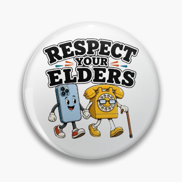 Item preview, Respect Your Elders - Vintage Phone Humor designed and sold by Myra365Art.