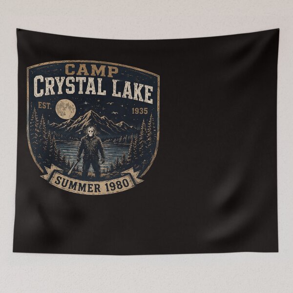 Item preview, Jason Voorhees Tshirts Camp Crystal Lake Friday The 13th Vintage Horror designed and sold by Hydlaaksmndriss.