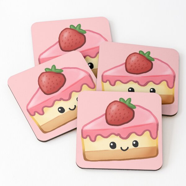 Item preview, Kawaii Slice of Strawberry Cake designed and sold by Dalevalart.