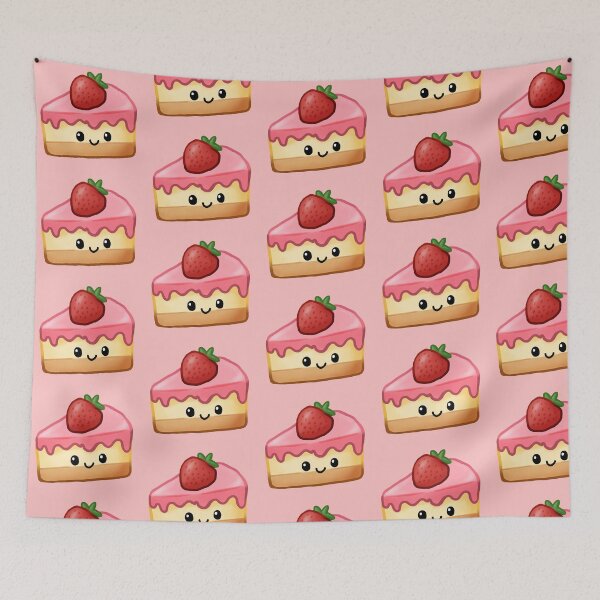 Item preview, Kawaii Slice of Strawberry Cake designed and sold by Dalevalart.