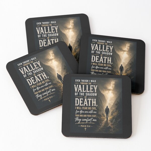 Item preview, Fear No Evil – Psalm 23:4 Christian Faith Wall Art designed and sold by Neon Ink Designs.
