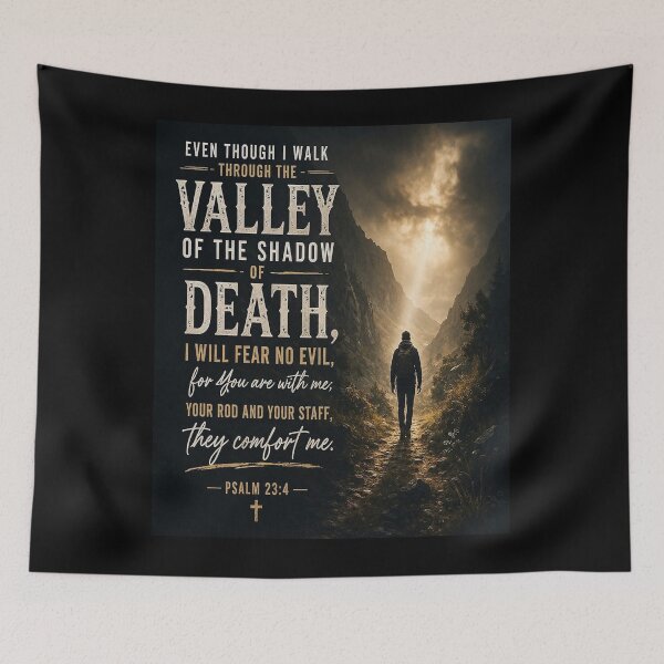Item preview, Fear No Evil – Psalm 23:4 Christian Faith Wall Art designed and sold by Neon Ink Designs.