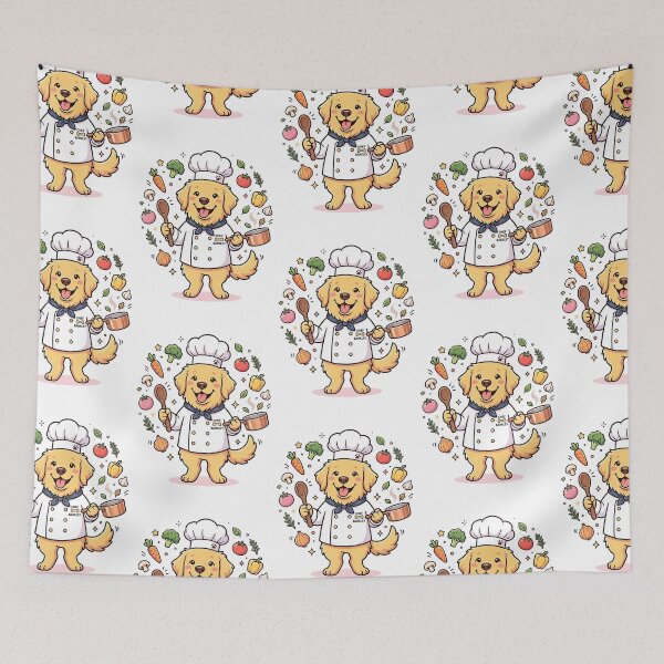 Item preview, Golden Chef Pup designed and sold by PictoVibe.