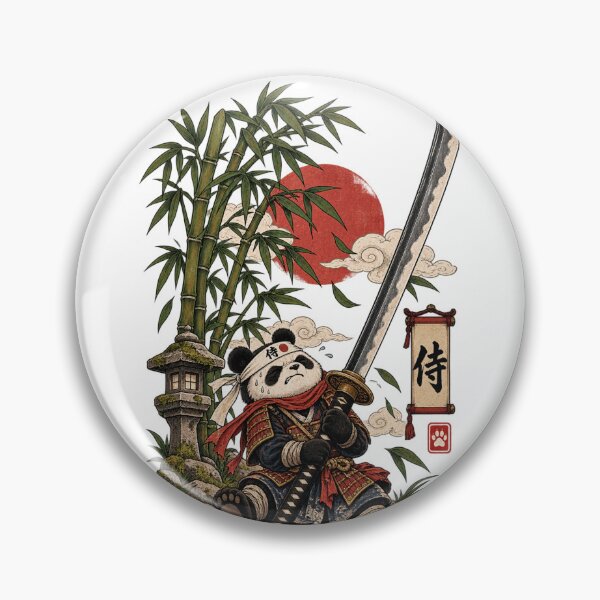Item preview, The Panda with the Great Katana – Funny Japanese Samurai Panda designed and sold by Substance_life.