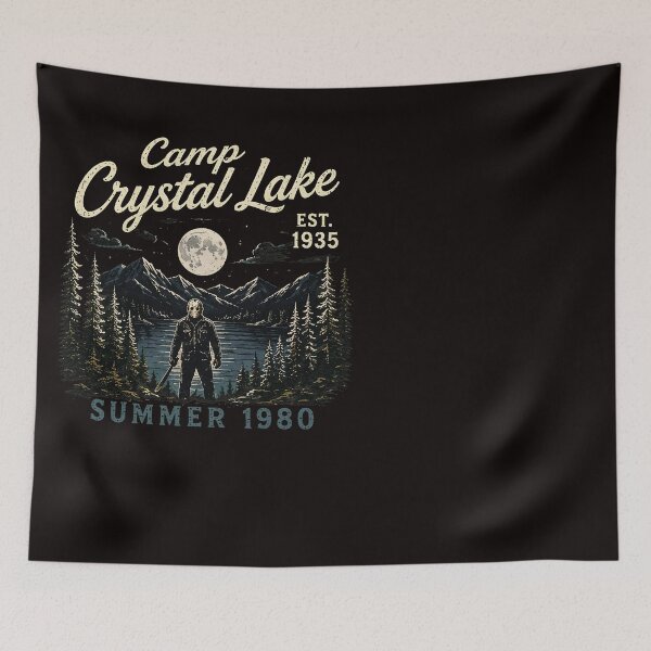 Item preview, Jason Voorhees Tshirts Camp Crystal Lake Vintage 80s Friday The 13th Horror Movie designed and sold by Hydlaaksmndriss.