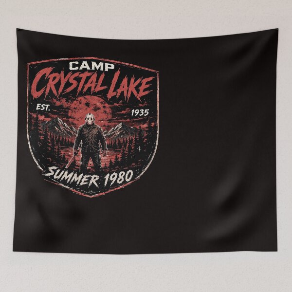 Item preview, Jason Voorhees Tshirts Camp Crystal Lake Friday The 13th Vintage 80s Camp Horror designed and sold by Hydlaaksmndriss.