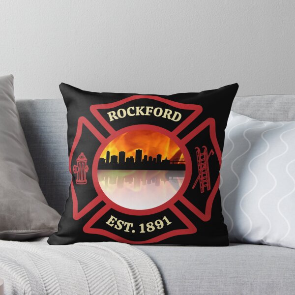 Item preview, Rockford Fire Department Skyline Blaze (Black Background) designed and sold by FireEMSDesigns.