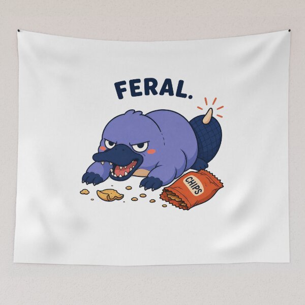 Item preview, Feral Platypus – Chaotic Funny Animal designed and sold by OddFellasClub.