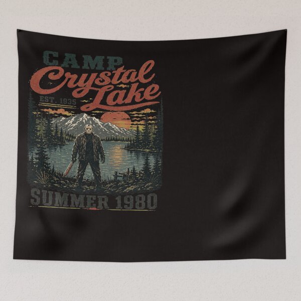 Item preview, Jason Voorhees Tshirts Camp Crystal Lake Retro Halloween Slasher Fan designed and sold by Hydlaaksmndriss.