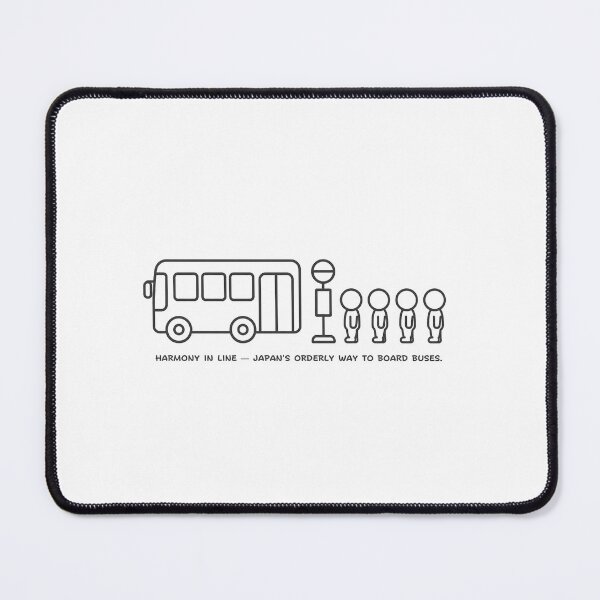 Item preview, Harmony In Line - Japan's Orderly Way To Board Buses designed and sold by japan-picto.