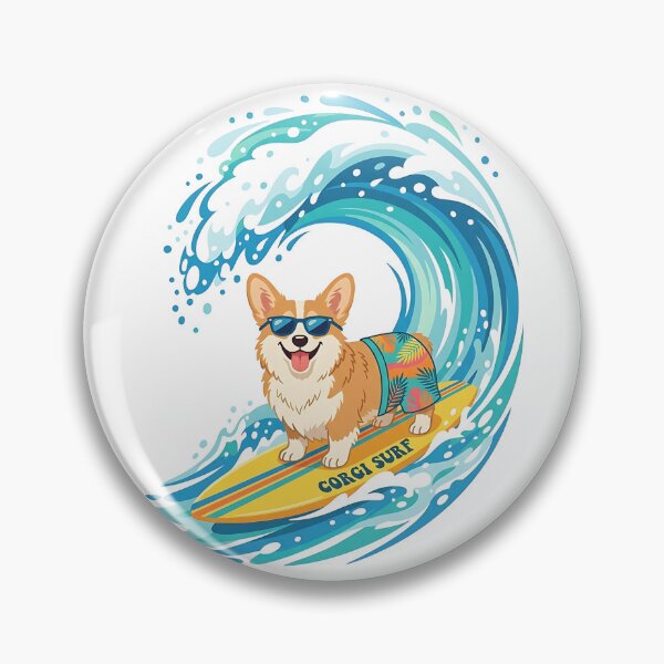 Item preview, Corgi Surfer Dude designed and sold by PictoVibe.