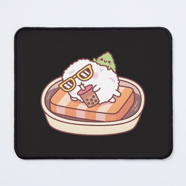 Item preview, Funny Sushi Rice Chilling On A Salmon Pool Float With Wasabi | ⭐⭐⭐⭐⭐ designed and sold by angeldustartist.