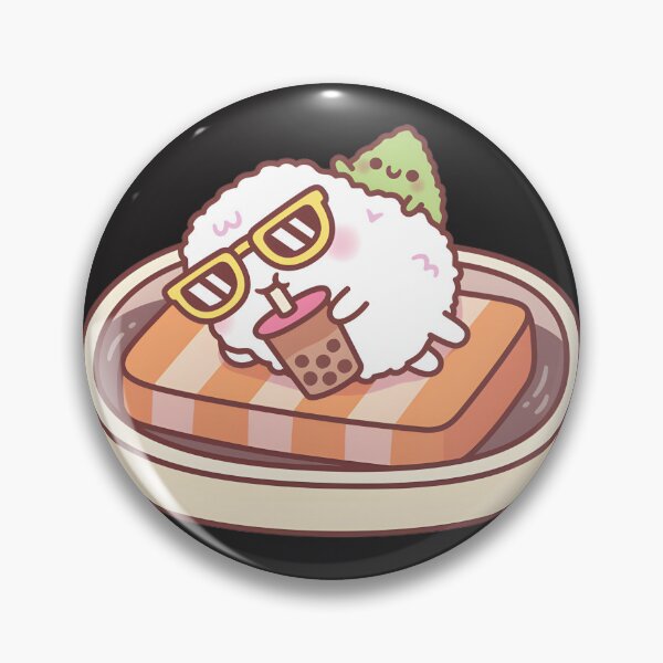 Item preview, Funny Sushi Rice Chilling On A Salmon Pool Float With Wasabi | ⭐⭐⭐⭐⭐ designed and sold by angeldustartist.