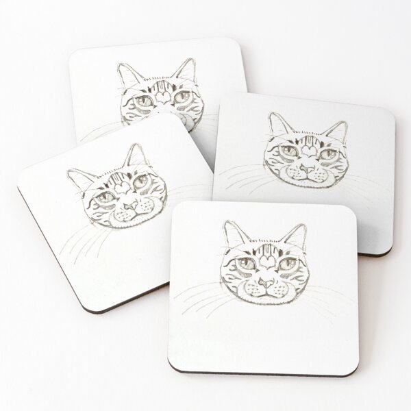 Item preview, Sketch of a handsome tabby designed and sold by Julia Marshall Felix.