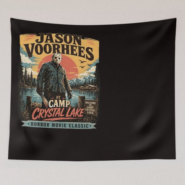 Item preview, Jason Voorhees Tshirts Camp Crystal Lake Friday The 13th Retro Camp Crystal Horror designed and sold by Hydlaaksmndriss.