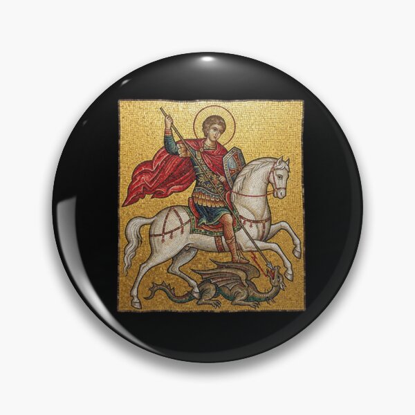 Artikelvorschau, Byzantinisches Mosaik des Heiligen Georg und des Drachen entworfen und verkauft von MantoSagrado.