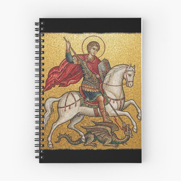 Item preview, Saint George and the Dragon Byzantine Mosaic designed and sold by MantoSagrado.