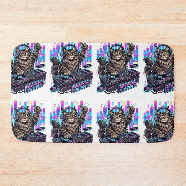 Item preview, Maine Coon DJ Cat designed and sold by PictoVibe.