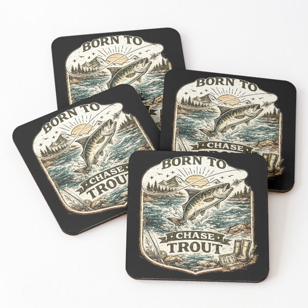 Item preview, Born to chase trout Minimal Trout Fishing designed and sold by Vasanthk.