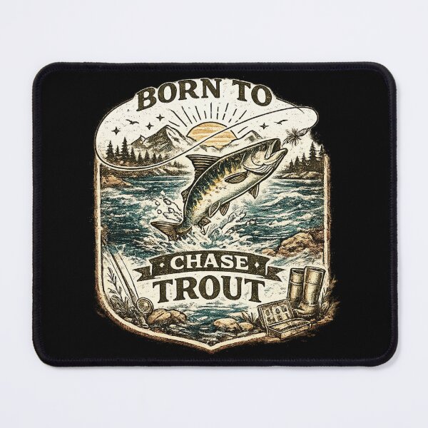 Item preview, Born to chase trout Minimal Trout Fishing designed and sold by Vasanthk.
