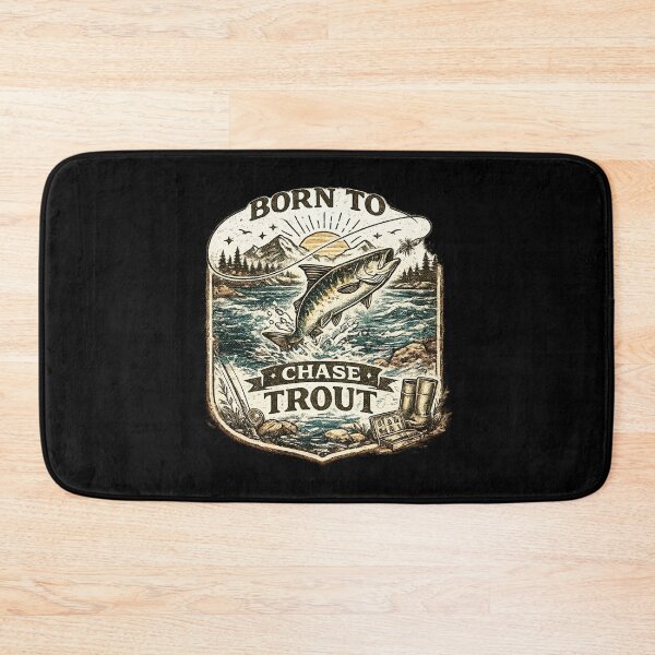 Item preview, Born to chase trout Minimal Trout Fishing designed and sold by Vasanthk.