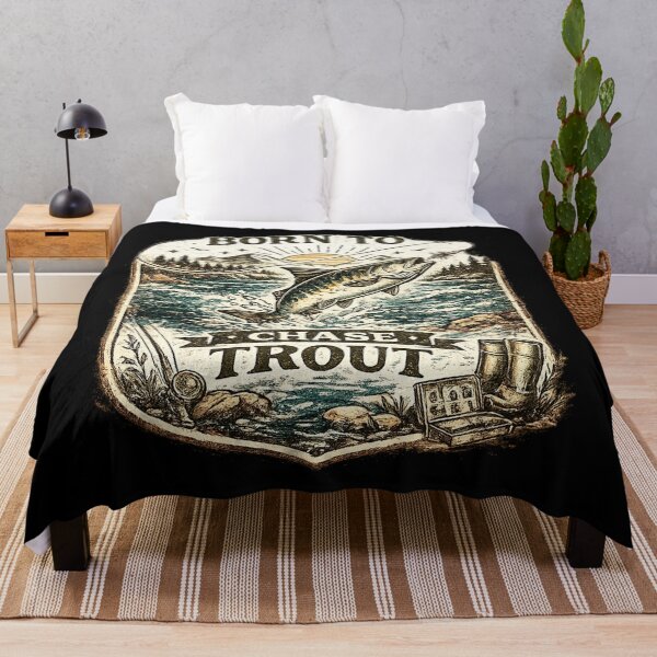 Item preview, Born to chase trout Minimal Trout Fishing designed and sold by Vasanthk.