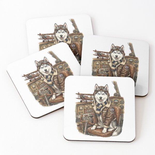 Item preview, Husky Aviator Pilot designed and sold by PictoVibe.